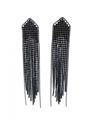 Boucles D'Oreilles Madison Noir le concept de la Pate a emporter 