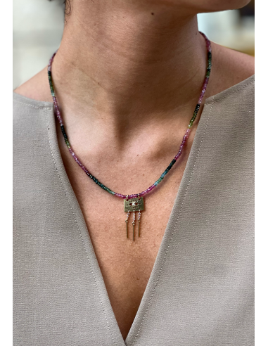 Collier Marilou Tourmalines brillant des détails fins